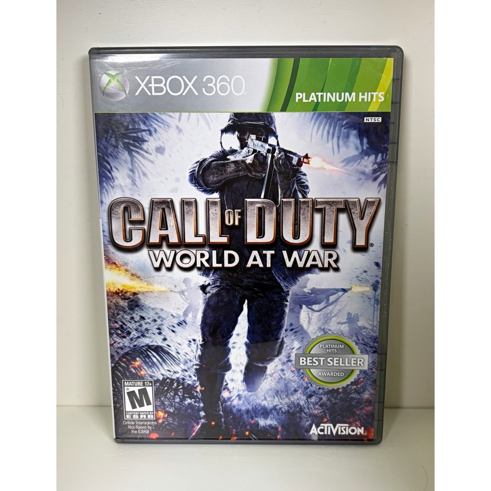 Activision Call of Duty: World at War Platinum Hits Xbox 360 Multiplayer CIB